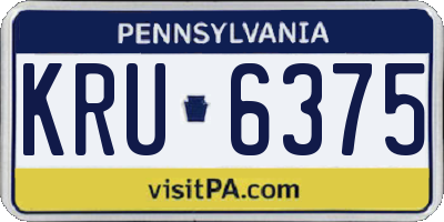 PA license plate KRU6375