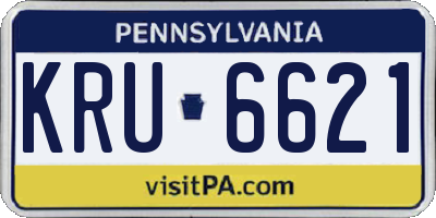 PA license plate KRU6621