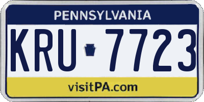 PA license plate KRU7723