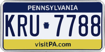 PA license plate KRU7788