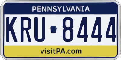 PA license plate KRU8444