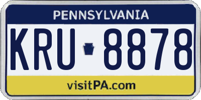 PA license plate KRU8878