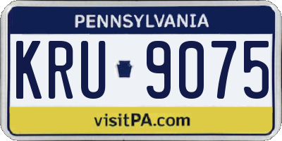PA license plate KRU9075