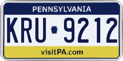 PA license plate KRU9212