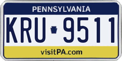PA license plate KRU9511