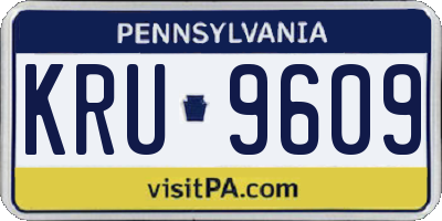 PA license plate KRU9609