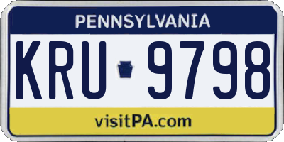 PA license plate KRU9798