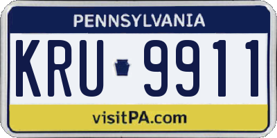 PA license plate KRU9911