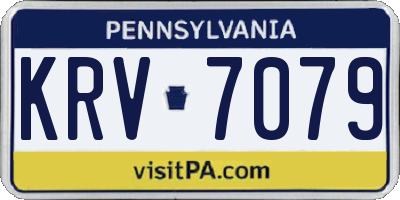 PA license plate KRV7079