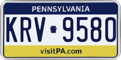 PA license plate KRV9580