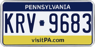 PA license plate KRV9683