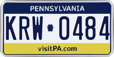 PA license plate KRW0484
