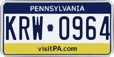 PA license plate KRW0964