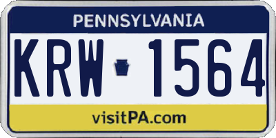 PA license plate KRW1564