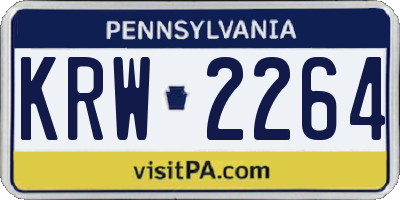 PA license plate KRW2264