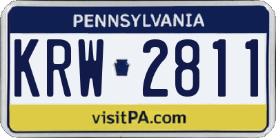 PA license plate KRW2811