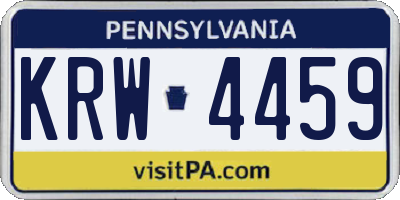 PA license plate KRW4459