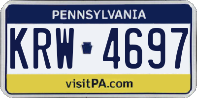 PA license plate KRW4697