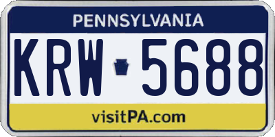 PA license plate KRW5688