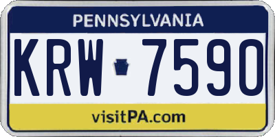 PA license plate KRW7590