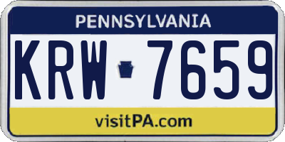 PA license plate KRW7659