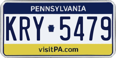 PA license plate KRY5479