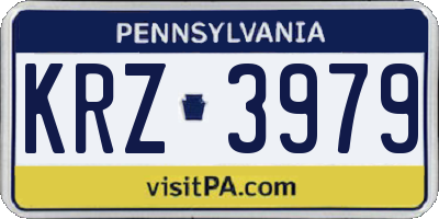 PA license plate KRZ3979