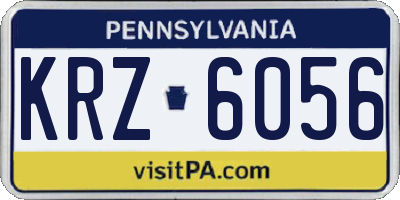 PA license plate KRZ6056
