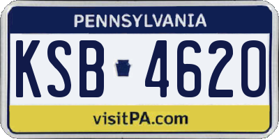 PA license plate KSB4620