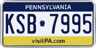 PA license plate KSB7995