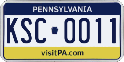 PA license plate KSC0011