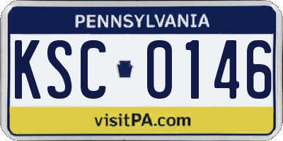 PA license plate KSC0146