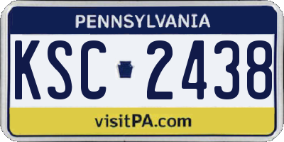 PA license plate KSC2438
