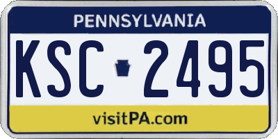 PA license plate KSC2495