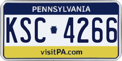 PA license plate KSC4266