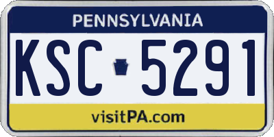 PA license plate KSC5291