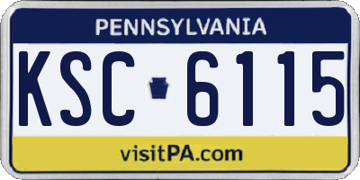 PA license plate KSC6115
