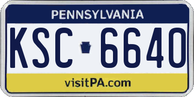 PA license plate KSC6640