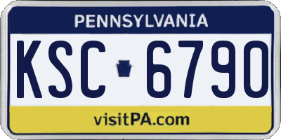 PA license plate KSC6790