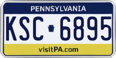 PA license plate KSC6895