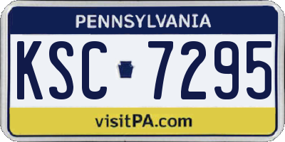 PA license plate KSC7295