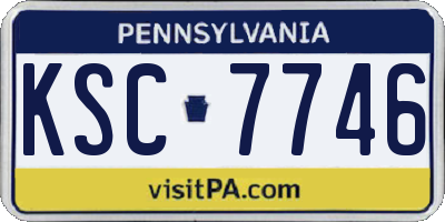 PA license plate KSC7746