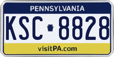 PA license plate KSC8828