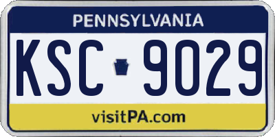 PA license plate KSC9029