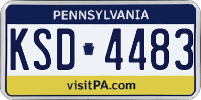 PA license plate KSD4483