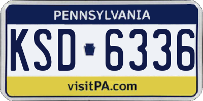 PA license plate KSD6336