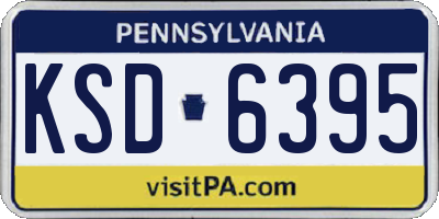 PA license plate KSD6395