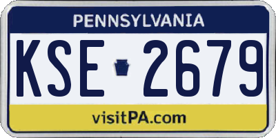 PA license plate KSE2679