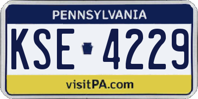 PA license plate KSE4229