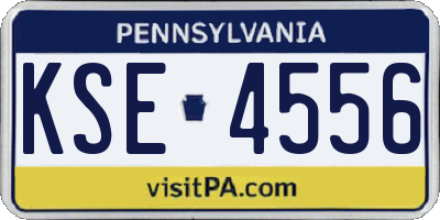 PA license plate KSE4556